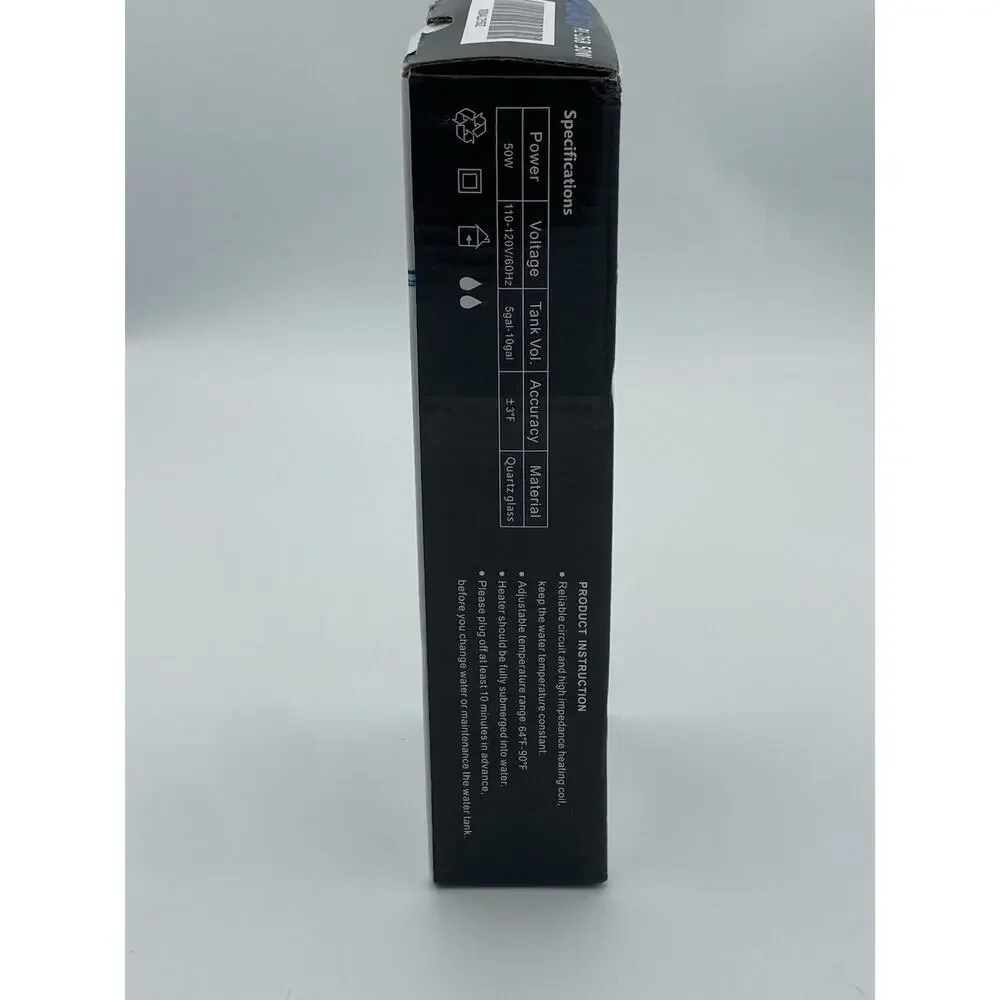 PULACO PL-268 Aquarium Submersible Heater 50W for 5-10 Gal Tanks